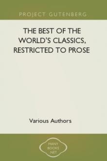 The Best of the World's Classics, Restricted to prose by Unknown