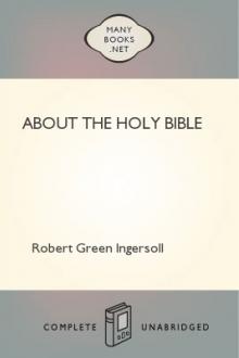About the Holy Bible by Robert Green Ingersoll
