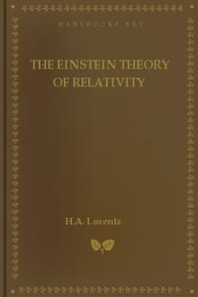 The Einstein Theory of Relativity by H. A. Lorentz